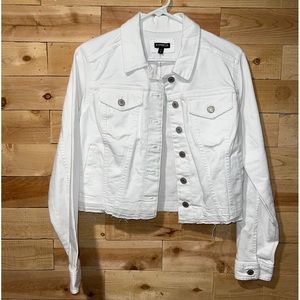 Express white denim jacket